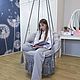Подвесное кресло Сталь д80см для дома, балкона, террасы. Гамаки. Anastasiya-cherenkova. Интернет-магазин Ярмарка Мастеров.  Фото №2