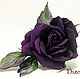 Brooch 'Naomi' rose.Flowers made of silk,fabric flowers, Flowers, Moscow,  Фото №1