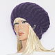 ШапкА "А-ля Такори" мини (черная с золотым отворотом). Шапки. Ирина(shvilinka.knit). Ярмарка Мастеров.  Фото №6
