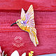 Lemon Hummingbird Brooch. Brooches. helgaboho. Online shopping on My Livemaster.  Фото №2