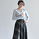 Order The semi-circular skirt in plaid with long fringe. Skirt Priority (yubkizakaz). Livemaster. . Skirts Фото №3