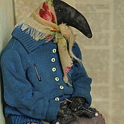 Куклы и игрушки handmade. Livemaster - original item interior doll: Old lady with knitting.. Handmade.
