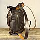 Order Urban backpack. Genuine leather. Handmade. Masterskaya 'FACTURE'. Livemaster. . Backpacks Фото №3