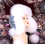 Шапка ушанка женская Посадским платком, Шапки, Обухово,  Фото №1