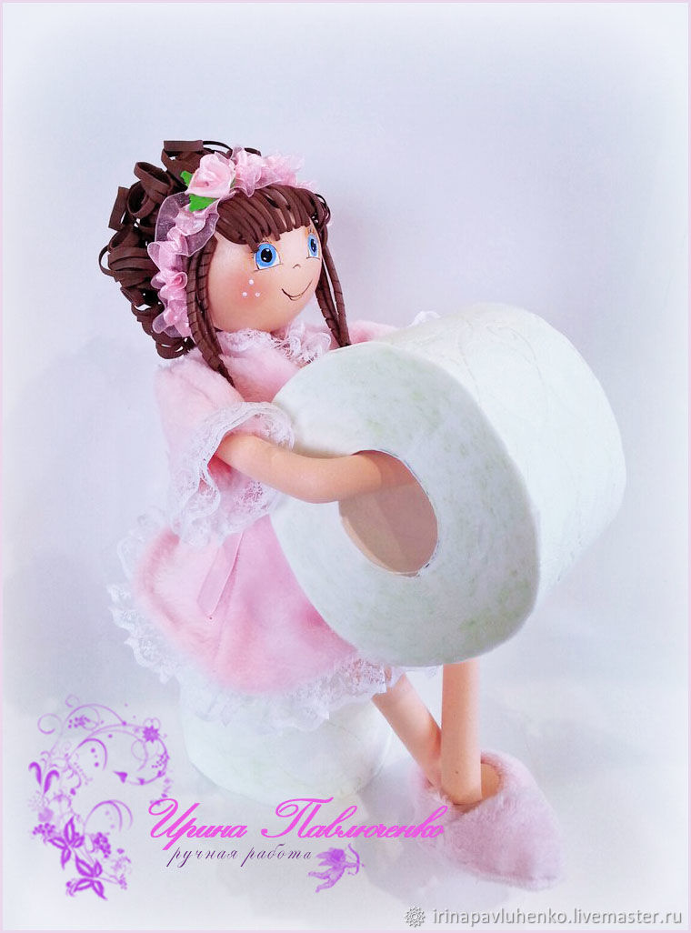 Doll toilet paper holder shop online on Livemaster with shipping