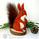 Manual squirrel – toy interior / protein felted wool /felt. Felted Toy. Woolen Zoo. Online shopping on My Livemaster.  Фото №2