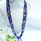 Necklace with lapis lazuli and citrine 'Venetian night'. Necklace. Magical Beauty Gems. My Livemaster. Фото №5