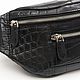 Сумка поясная из кожи крокодила IMA0840BB. Мужская сумка. CrocShop товары из экзотической кожи. Ярмарка Мастеров.  Фото №7