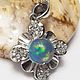 Silver pendant with opal, Pendant, Stary Oskol,  Фото №1