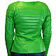 Order Women's bright green leather jacket in Moto style. Lollypie - Modiste Cat. Livemaster. . Outerwear Jackets Фото №3