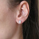 Silver Moonstone Earrings in Silver, adult earrings. Stud earrings. Irina Moro. Online shopping on My Livemaster.  Фото №2