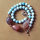 Agate and Amazonite Nocturne Beads, Beads2, Moscow,  Фото №1