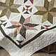 Patchwork quilt with stars and patterned stitch. Bedspreads. Gurchiani Irina.. Ярмарка Мастеров.  Фото №9