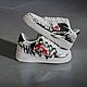 Кроссовки белые nike AF1, кастом, ручная роспись, формула 1, унисекс. Кроссовки. Olgavolgoart. Роспись одежды и обуви. Кастом. Ярмарка Мастеров.  Фото №4