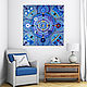 Blue Blue painting Cosmos. Abstraction of rhinestones crystals. Pictures. House of the Sun (irina-bast). My Livemaster. Фото №4
