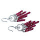 Classic Heart Earrings Long Hanging Stones Red. Earrings. krasota-prirody. Online shopping on My Livemaster.  Фото №2