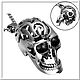 Skull pendant No. 1 stainless steel. Pendant. atelier666. Online shopping on My Livemaster.  Фото №2
