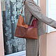 Order Bag: Large Brown Leather Patchwork Bag. Olga'SLuxuryCreation. Livemaster. . Sacks Фото №3