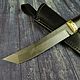 Handmade samurai knife, forged Damascus steel. Knives. mens-steel. Online shopping on My Livemaster.  Фото №2