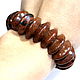 Bracelet made of natural stone mahogany obsidian, Bead bracelet, Moscow,  Фото №1