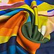 Вискоза с геометрическим рисунком. Итальянские ткани. Ткани. Ladivashop ткани/Алина. Интернет-магазин Ярмарка Мастеров.  Фото №2
