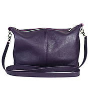 Сумки и аксессуары handmade. Livemaster - original item Purple Crossbody Bag made of genuine leather-a bag for every day. Handmade.