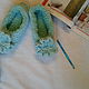 Order Knitted Slippers - turquoise. Yuliya knitting. Livemaster. . Slippers Фото №3