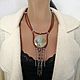 Agate pendant on a leather cord ' Venus in the Moon', Necklace, Voronezh,  Фото №1