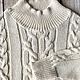 Order Merino children's sweater with braids white cream Verona. hitwool (hitwool). Livemaster. . Sweaters and jumpers Фото №3