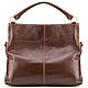 Womens leather bag 'Vuitton' (brown with a red). Shopper. Russian leather Guild. My Livemaster. Фото №4