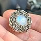 Кольцо с лунным камнем женское регулируемое! Dark Moon Ring. Перстень. Кулоны, гребни и другие украшения с камнями ручной работы (del-moro). Ярмарка Мастеров.  Фото №5