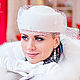 Felt hat-forage cap with veil. Color milk. Sombreros de la boda. Exclusive HATS. LANA ANISIMOVA.. Online shopping on My Livemaster.  Фото №2