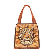 Сумки и аксессуары handmade. Livemaster - original item Crossbody bag: Tigerish. Orange, Brown. Handmade.