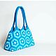Women's knitted bag ' Turquoise ', Classic Bag, Izhevsk,  Фото №1