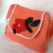 Сумки и аксессуары handmade. Livemaster - original item Backpacks: Children`s backpack toy Scarlet flower for girls spring. Handmade.
