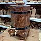 Jug on wooden legs. Cedar barrel for beverages, Utensils, Tomsk,  Фото №1