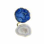 Украшения handmade. Livemaster - original item Quartz ring, Blue ring, White ring, Druze ring. Handmade.