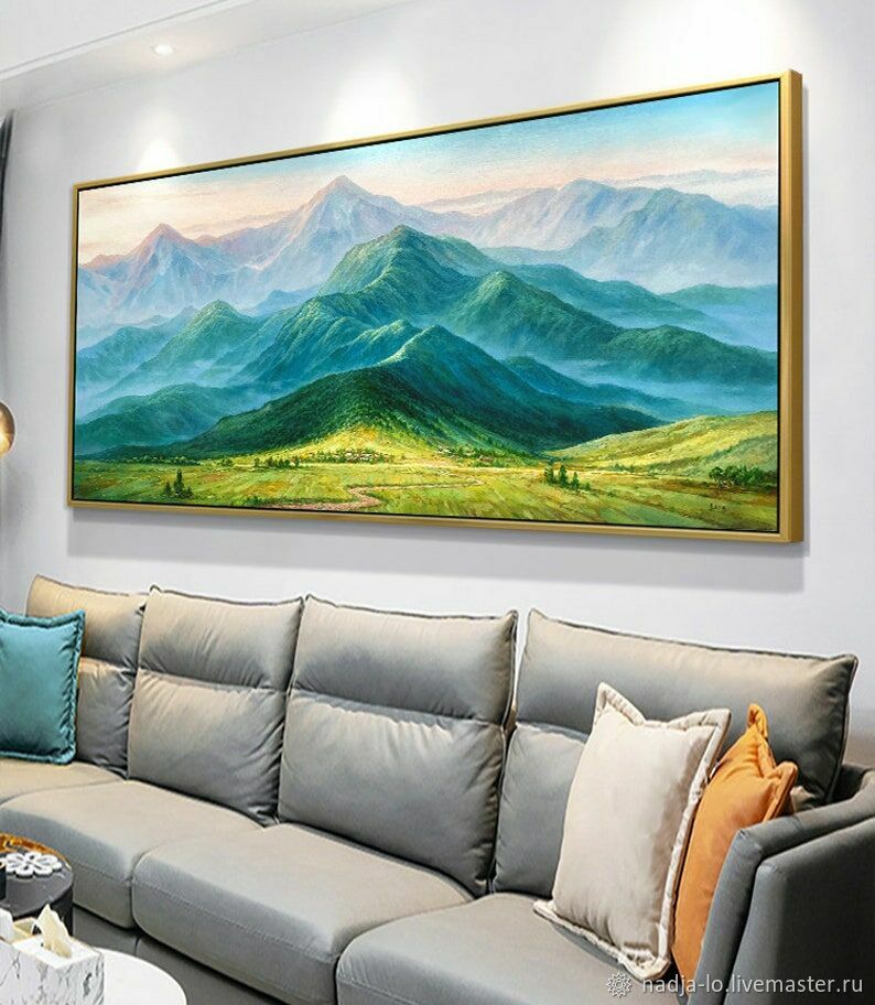Картина горы в интерьере