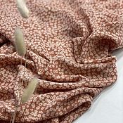 Материалы для творчества handmade. Livemaster - original item Fabric: Powder-pink flowered Cupra. Handmade.