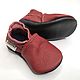 Maroon Baby shoes, Leather baby shoes, Baby Moccasins, Crib Baby Shoes. Babys bootees. ebooba. Online shopping on My Livemaster.  Фото №2