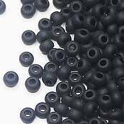 Материалы для творчества handmade. Livemaster - original item Czech beads 10/0 Matte Black 23980 10 g Preciosa. Handmade.