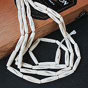 Материалы для творчества handmade. Livemaster - original item Thread 40cm Buffalo Bone bleached tube 23h6mm. Handmade.