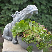 Для дома и интерьера handmade. Livemaster - original item Planters Hippopotamus Botya pot drinker stand for small things.. Handmade.