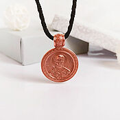 Русский стиль handmade. Livemaster - original item Copper pendant of St. Nicholas the Wonderworker. Handmade.