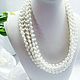 Necklace made of natural pearls and rock crystal 'White Cherry', Necklace, Moscow,  Фото №1