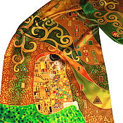 Шелковый платок батик "Японский клен" натуральный шелк