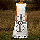Платье льняное белое «Silencio». Платья. mongolia. Интернет-магазин Ярмарка Мастеров.  Фото №2