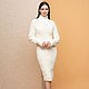 White winter dress with long sleeves. Dresses. SHAPAR - knitting clothes. My Livemaster. Фото №4