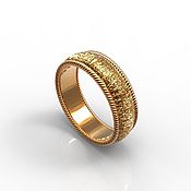 Свадебный салон handmade. Livemaster - original item Wedding Ring 585 gold (Ob20). Handmade.