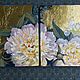  Oil painting ' Peonies on gold», Pictures, Moscow,  Фото №1